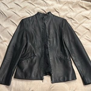Kenneth Cole leather jacket/blazer size XS